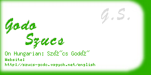 godo szucs business card